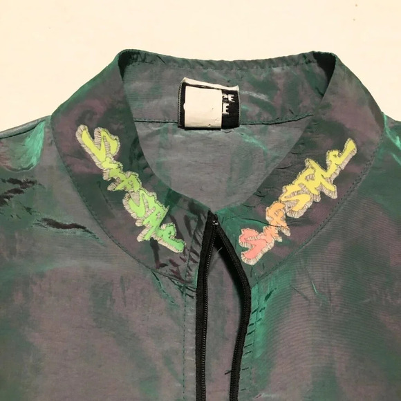 Vintage Surf  Style Body Gear Windbreaker Jacket Iridescent Retro One Size - Picture 3 of 16